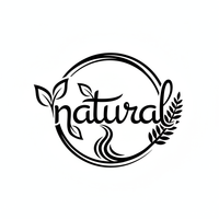 Kan je een logo maken wat staat voor "natural" in het zwart en wit